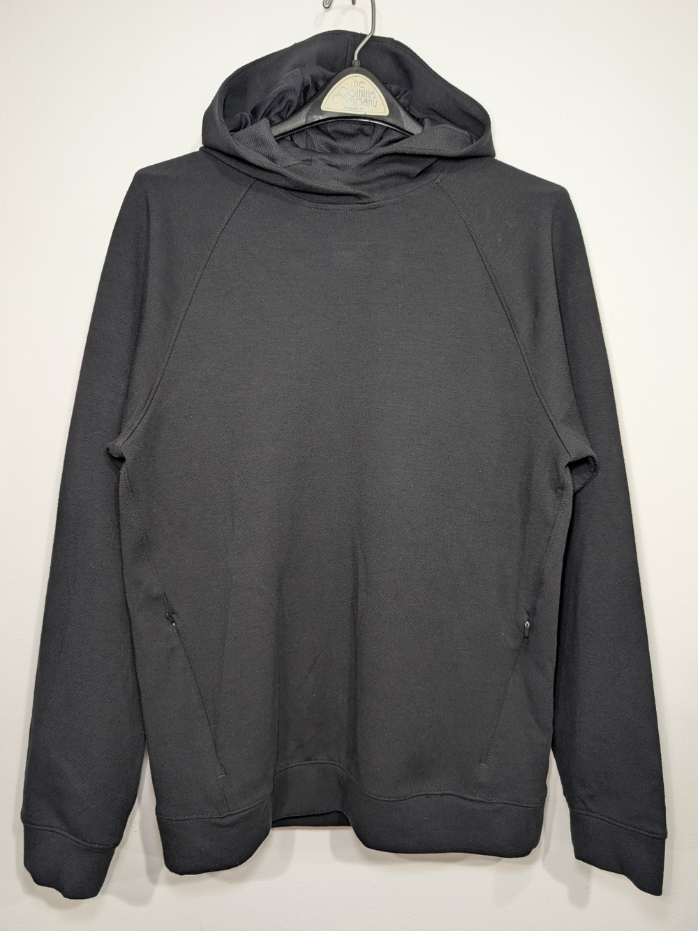 all in motion Black Pullover Athletic Breathable Hoodie Zip Pockets Men's Small